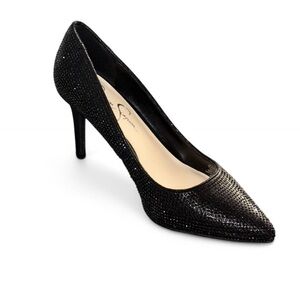 Jessica Simpson Black Rhinestone Pump